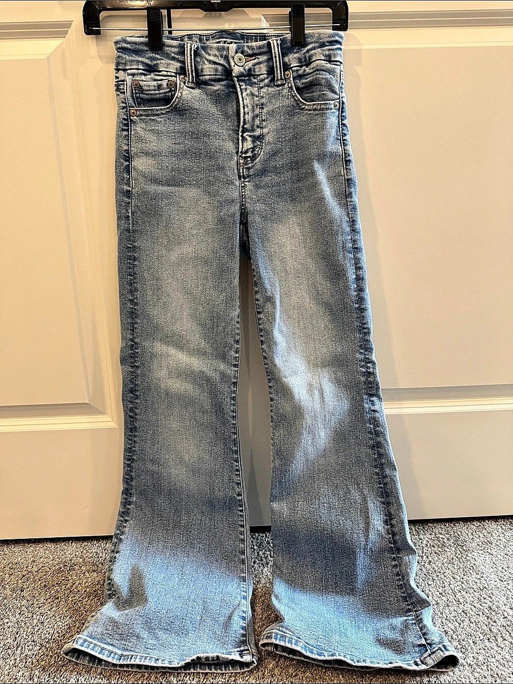 American Eagle AE Stretch High-Waisted Flare Jean Blue 0 Short
